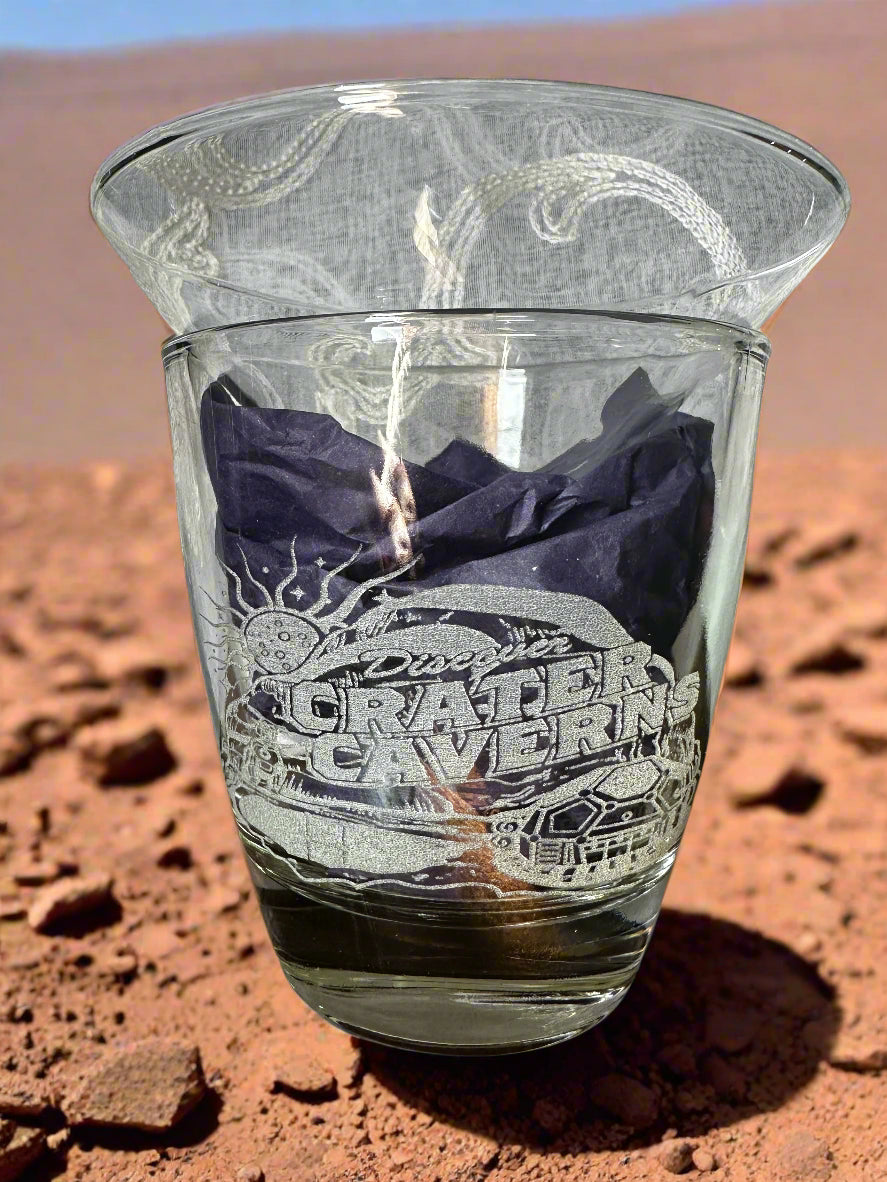 Space Mountain Inspired Crater Caverns Drinking Glass